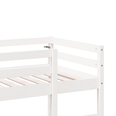 vidaXL Cadre de lit superposé sans matelas blanc 75x190 cm pin massif