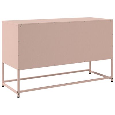 vidaXL Meuble TV rose 100,5x39x60,5 cm acier