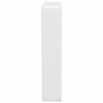 vidaXL Supports d'étagères pour lavabo 2 pcs blanc trapèze acier