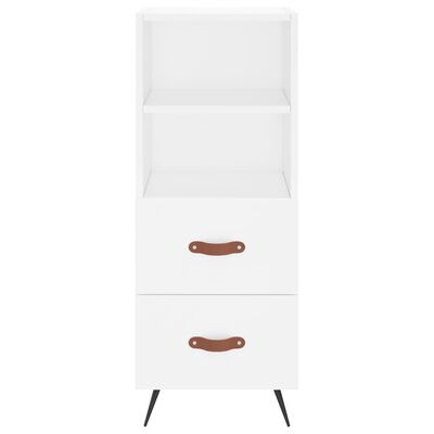 vidaXL Buffet haut Blanc 34,5x34x180 cm Bois d'ingénierie