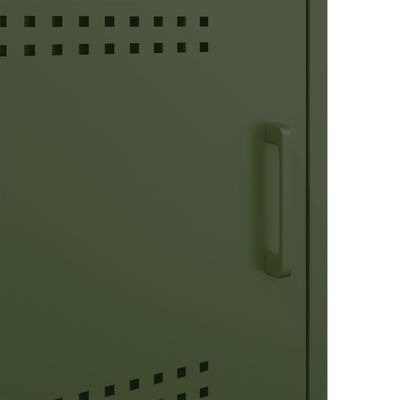 vidaXL Meuble TV vert olive 100,5x39x50,5 cm acier