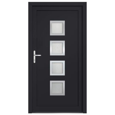 vidaXL Porte d'entrée anthracite 108x200 cm PVC