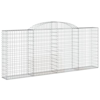 vidaXL Paniers à gabions arqués 6 pcs 300x30x120/140 cm fer galvanisé