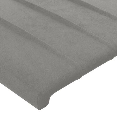 vidaXL Sommier à lattes de lit et matelas Gris clair 90x200 cm Velours