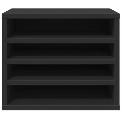 vidaXL Organisateur de bureau noir 36x26x29,5 cm bois d'ingénierie