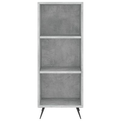 vidaXL Buffet haut Gris béton 34,5x34x180 cm Bois d'ingénierie