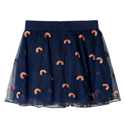 Jupe avec tulle pour enfants bleu marine 104