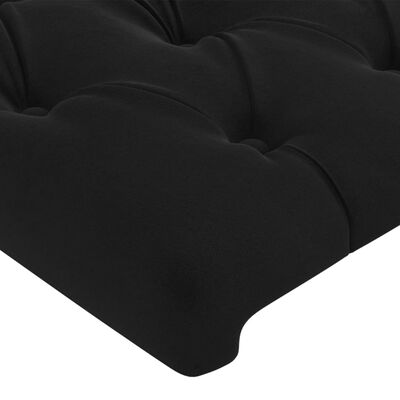 vidaXL Têtes de lit 2 pcs Noir 80x7x78/88 cm Velours