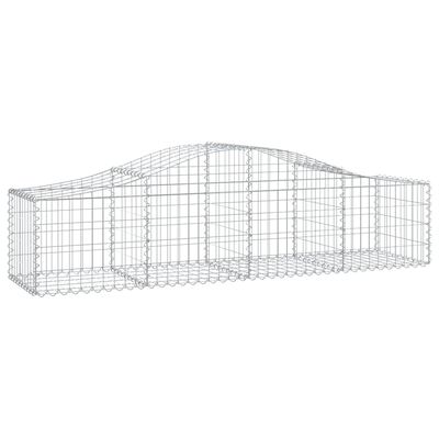 vidaXL Paniers à gabions arqués 4 pcs 200x50x40/60 cm fer galvanisé