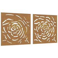 vidaXL Décorations murales jardin 2 pcs 55x55 cm design de rose