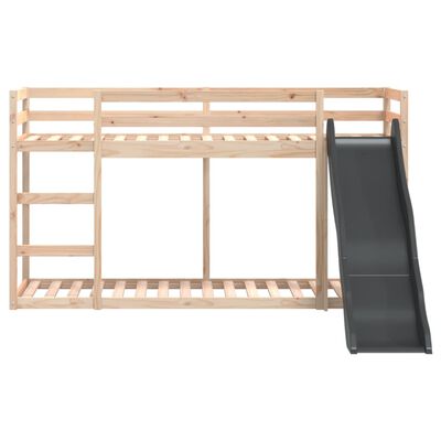 vidaXL Lit superposé avec toboggan et échelle sans matelas 75x190 cm