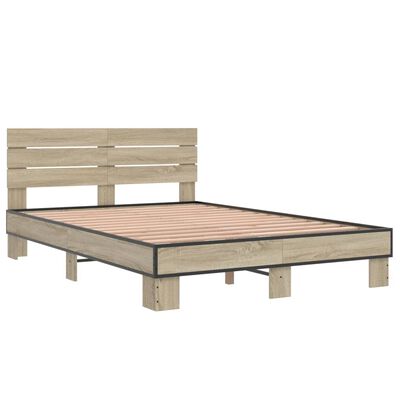 vidaXL Cadre de lit sans matelas chêne sonoma 140x190 cm