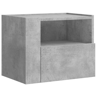 vidaXL Tables de chevet murales 2 pcs gris béton 45x30x35 cm