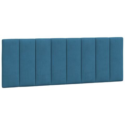 vidaXL Cadre de lit sans matelas bleu 140x190 cm velours