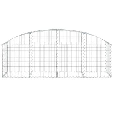 vidaXL Panier de gabions arqué 200x50x60/80 cm Fer galvanisé