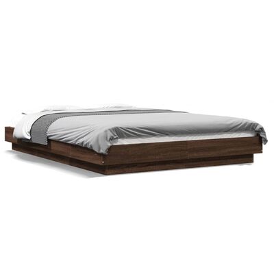 vidaXL Cadre de lit sans matelas chêne marron 140x200 cm