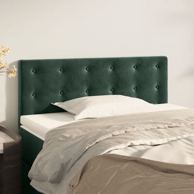 vidaXL Tête de lit Vert foncé 100x5x78/88 cm Velours