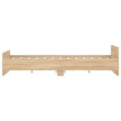 vidaXL Cadre de lit sans matelas chêne sonoma 140x200 cm