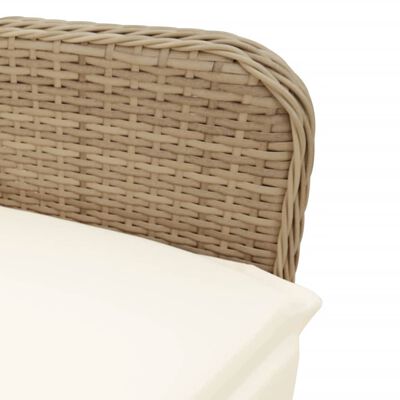 vidaXL Ensemble de bistro de jardin 9 pcs coussins beige poly rotin