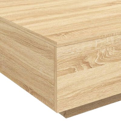 vidaXL Table basse chêne sonoma 80x80x31 cm bois d'ingénierie