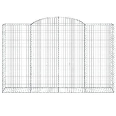 vidaXL Paniers à gabions arqués 12 pcs 300x50x180/200 cm fer galvanisé