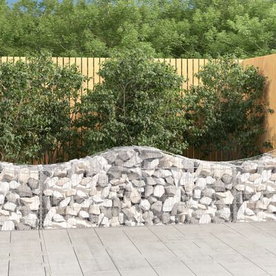 vidaXL Paniers à gabions arqués 7 pcs 200x50x60/80 cm Fer galvanisé