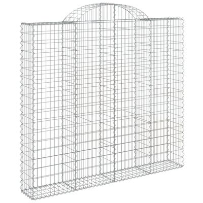 vidaXL Paniers à gabions arqués 3 pcs 200x30x180/200 cm Fer galvanisé