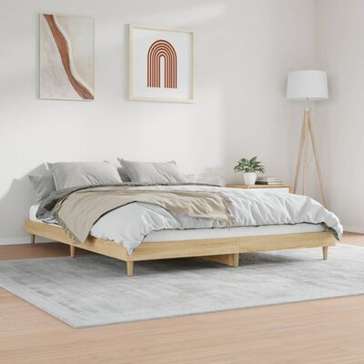 vidaXL Cadre de lit sans matelas chêne sonoma 140x200 cm