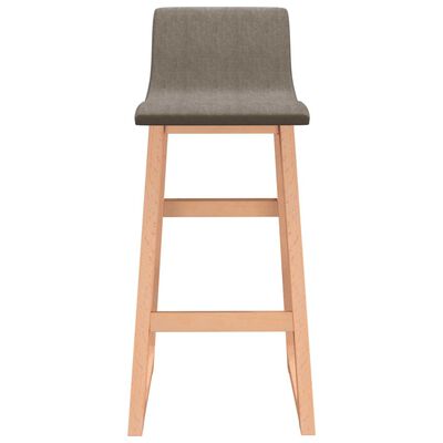 vidaXL Tabourets de bar lot de 2 taupe tissu