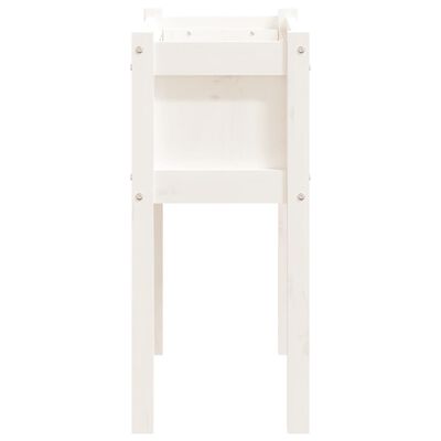 vidaXL Jardinières 2 pcs avec pieds blanc bois de pin massif