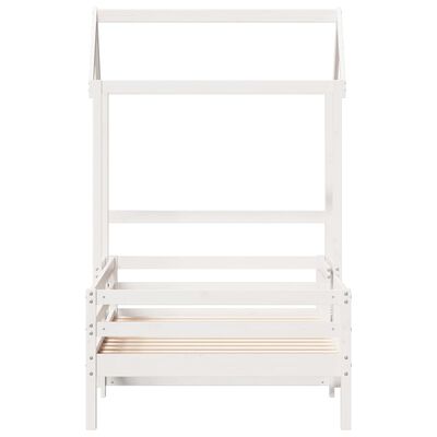 vidaXL Cadre de lit avec toit sans matelas blanc 90x200 cm