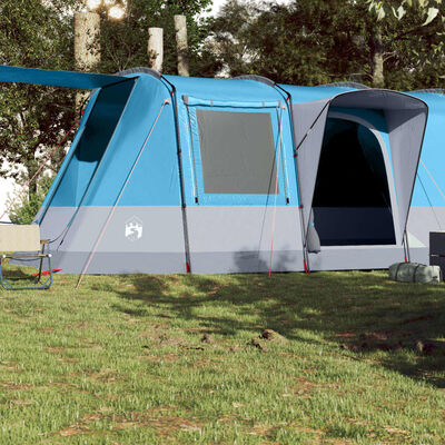 vidaXL Tente de camping tunnel 4 personnes bleu imperméable