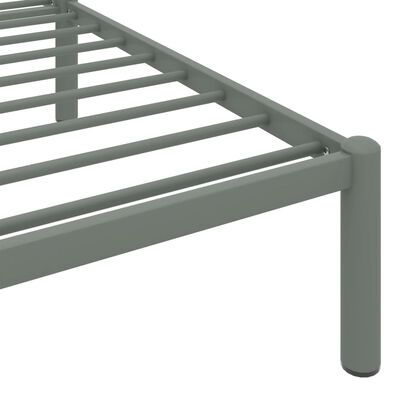 vidaXL Cadre de lit sans matelas gris métal 160x200 cm