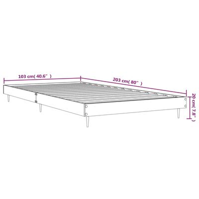 vidaXL Cadre de lit sans matelas chêne marron 100x200 cm