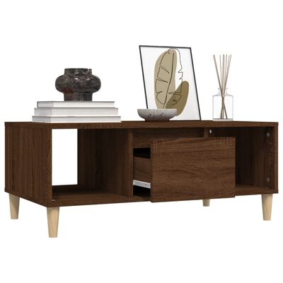 vidaXL Table basse Chêne marron 90x50x36,5 cm Bois d'ingénierie