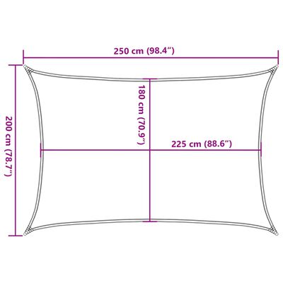 vidaXL Voile d'ombrage 160 g/m² Noir 2x2,5 m PEHD