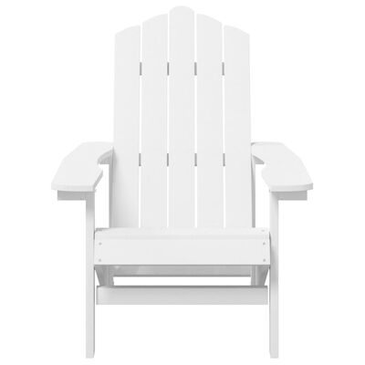 vidaXL Chaise de jardin Adirondack avec table PEHD Blanc