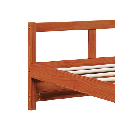 vidaXL Lit de jour sans matelas cire marron 80x200 cm bois pin massif