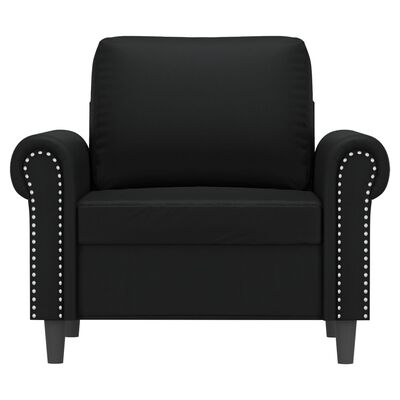 vidaXL Fauteuil Noir 60 cm Similicuir