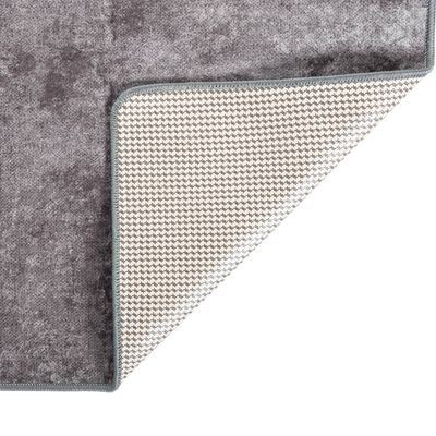 vidaXL Tapis lavable gris 120x170 cm antidérapant