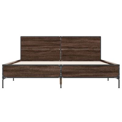 vidaXL Cadre de lit sans matelas chêne marron 120x200 cm