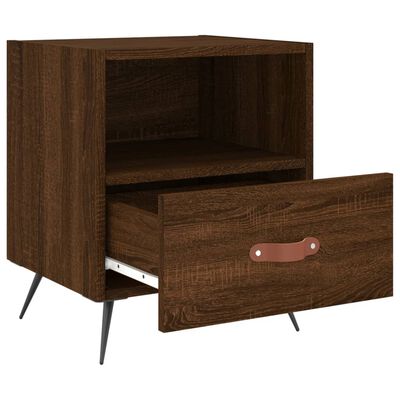 vidaXL Tables de chevet 2 pcs chêne marron 40x35x47,5 cm