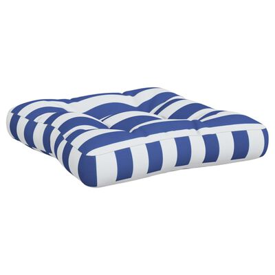 vidaXL Coussins de palette lot de 3 rayures bleues/blanches