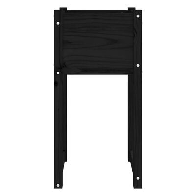 vidaXL Jardinières 2 pcs Noir 40x40x81 cm Bois massif de pin