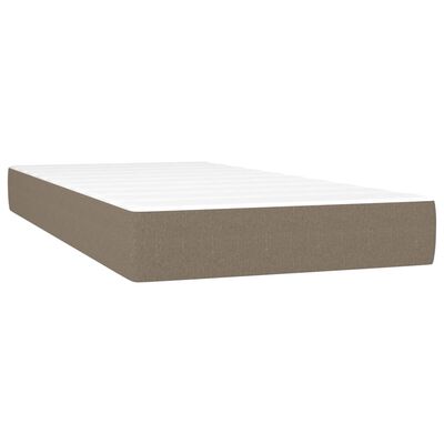 vidaXL Sommier à lattes de lit avec matelas LED Taupe 90x190 cm Tissu