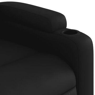 vidaXL Fauteuil inclinable de massage électrique noir similicuir