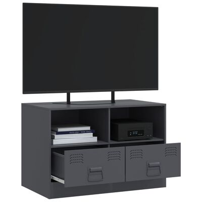 vidaXL Meuble TV anthracite 67x39x44 cm acier