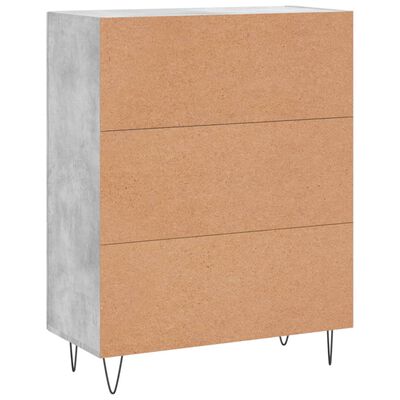 vidaXL Buffet gris béton 69,5x34x90 cm bois d'ingénierie