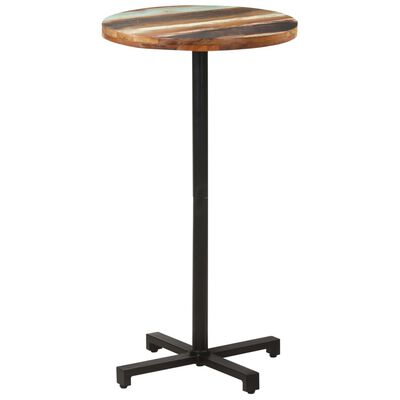 vidaXL Table de bistro Carrée Ø60x110 cm Bois de récupération massif