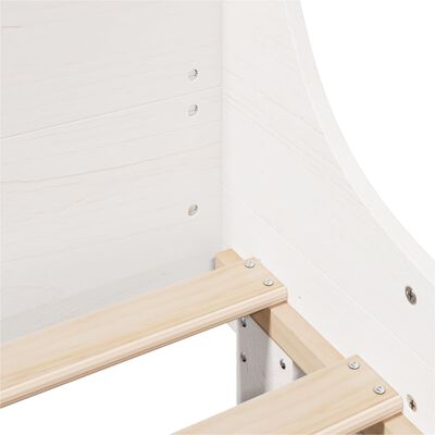 vidaXL Cadre de lit sans matelas blanc 120x200 cm bois de pin massif